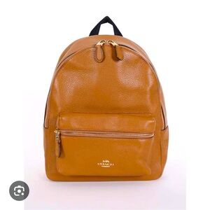 Coach Charlie pebbled leather backpack